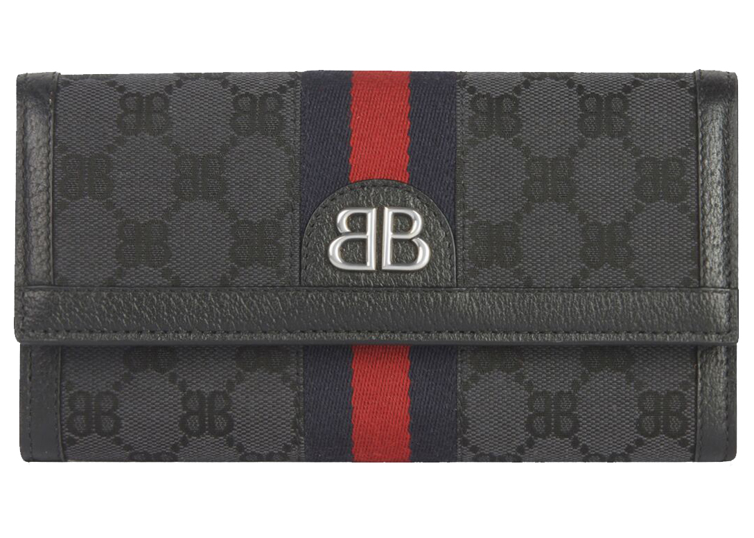 Gucci x Balenciaga The Hacker Project Continental Wallet Black in 