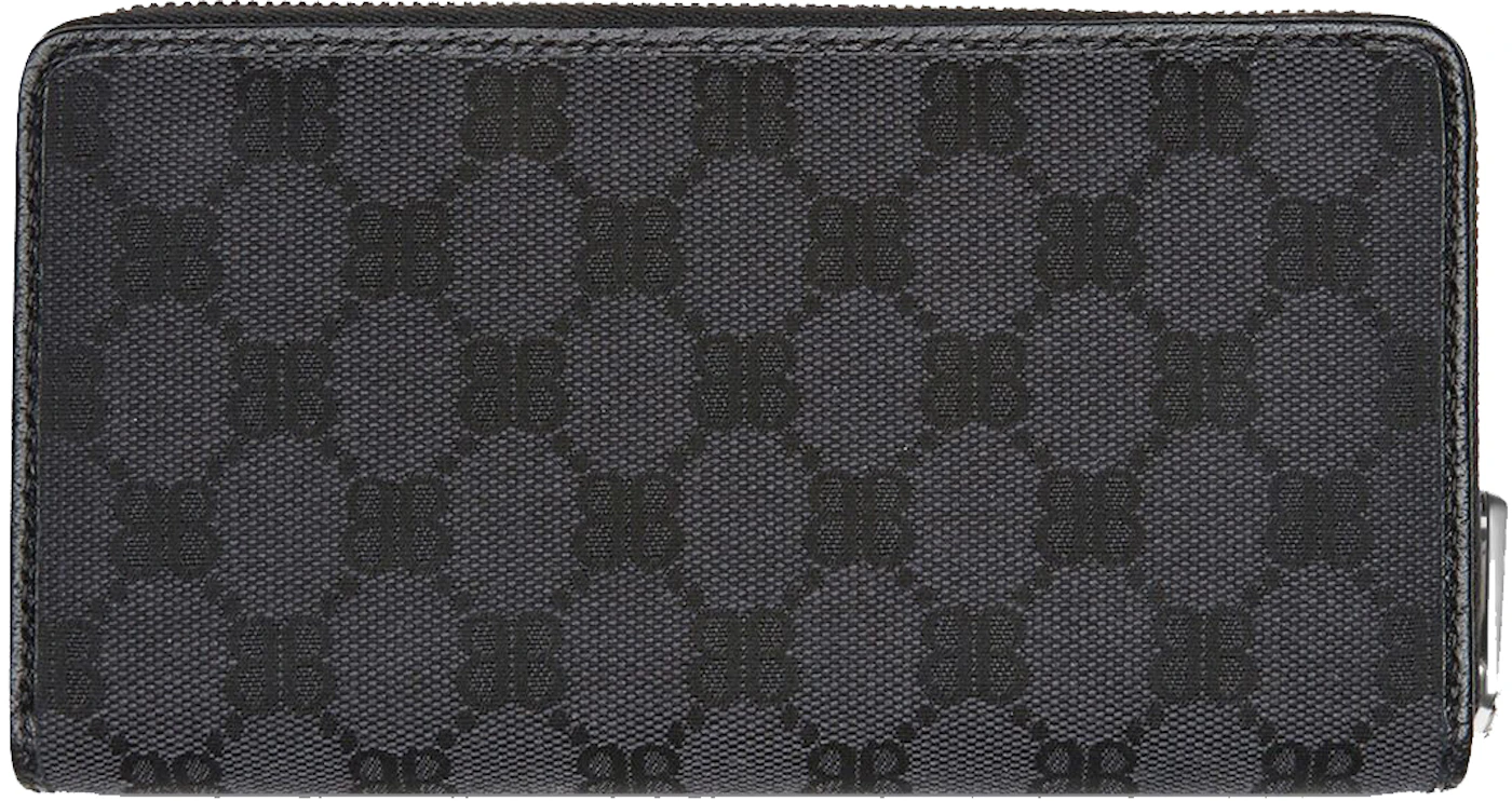 kaste Apparatet Deltage Gucci x Balenciaga The Hacker Project Continental Zip Wallet Black in  Canvas with Silver-tone - US