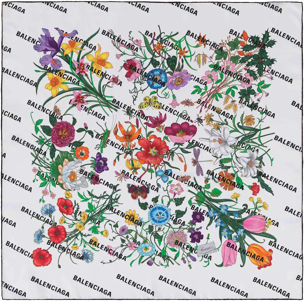 Louis Vuitton Olivia Floral Print Silk Scarf