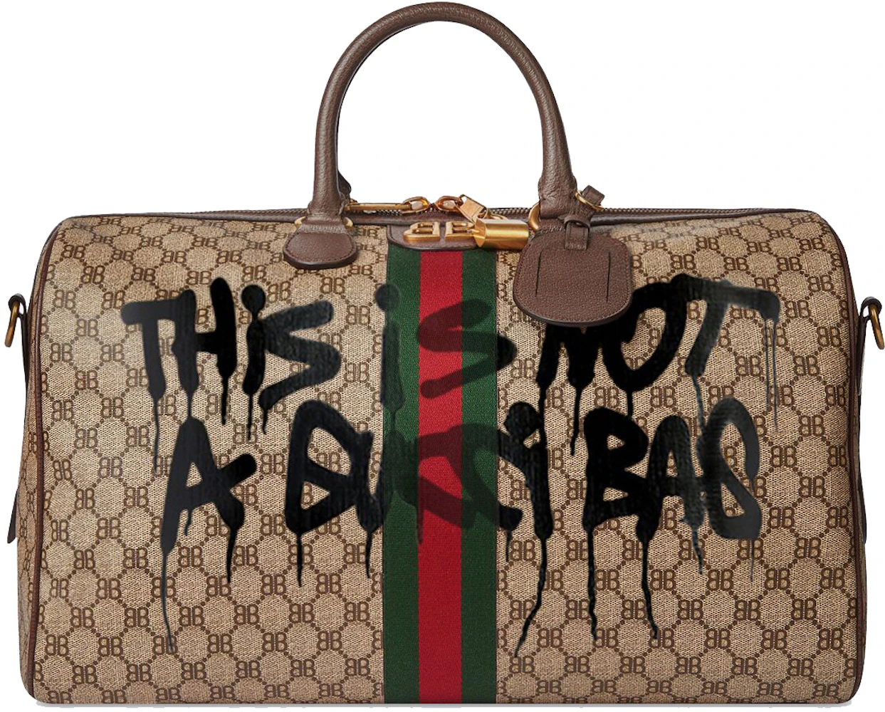 Gucci x Balenciaga The Hacker Project Graffiti Medium Duffle Bag Beige in  Coated Canvas/Leather with Gold-tone - US