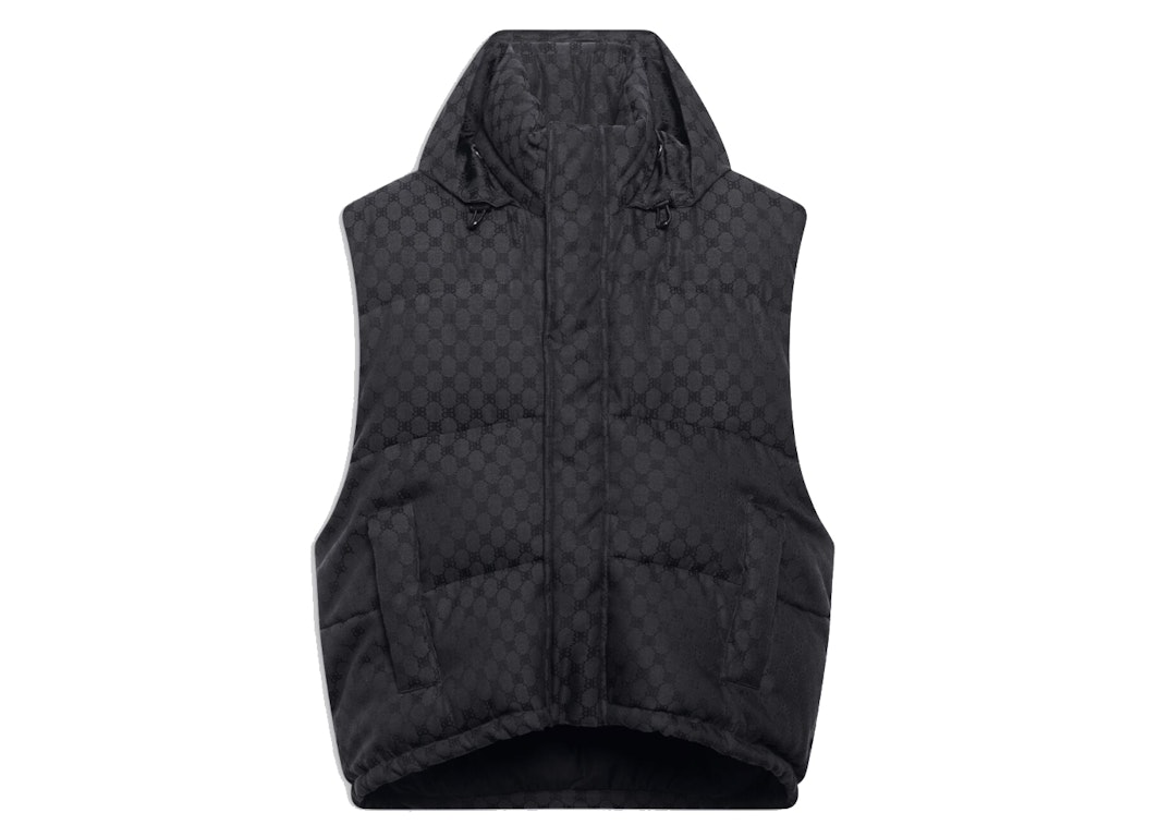 Pre-owned Gucci X Balenciaga Womens The Hacker Project Hacker Cocoon Puffer Gilet Vest Black