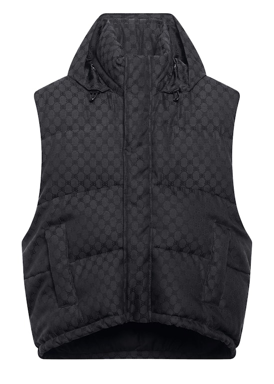 Pre-owned Gucci X Balenciaga The Hacker Project Hacker Cocoon Puffer Vest Black