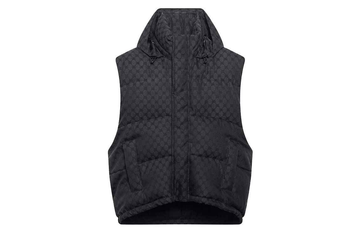 Pre-owned Gucci X Balenciaga The Hacker Project Hacker Cocoon Puffer Vest Black
