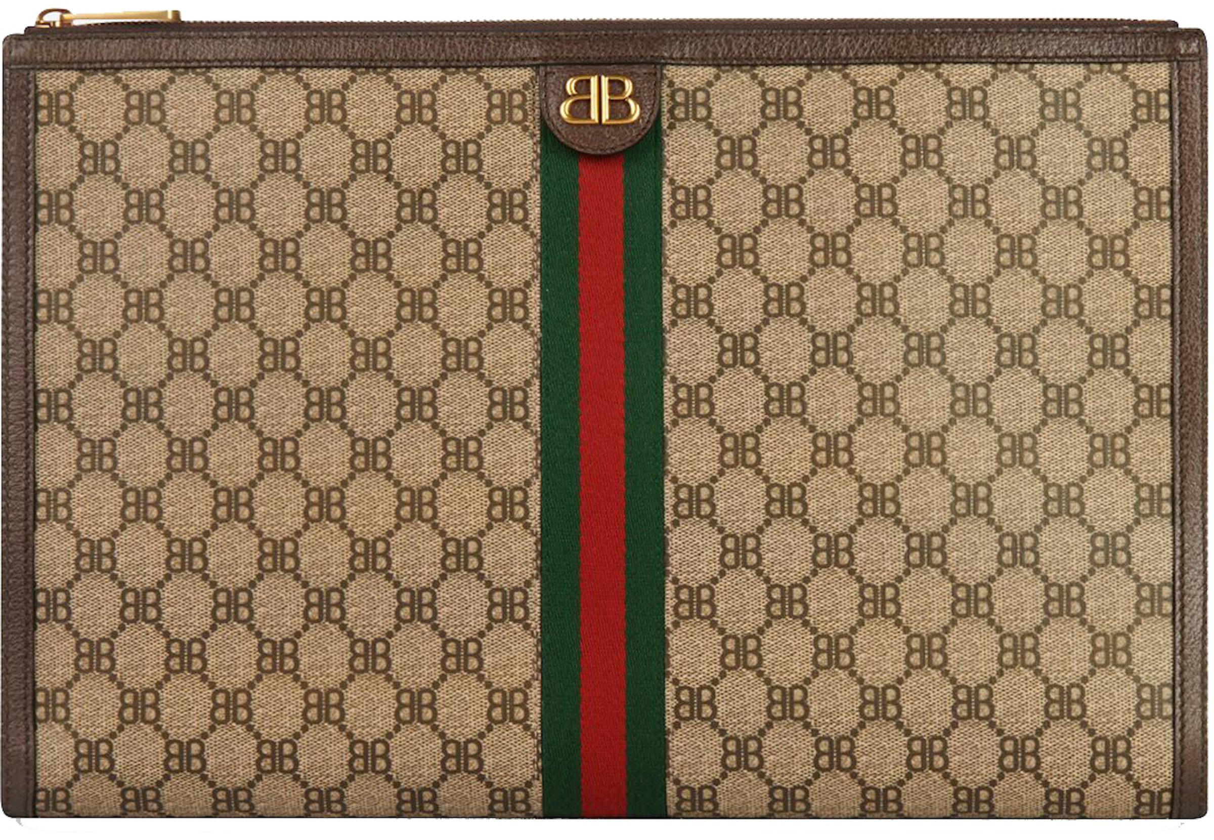 Gucci Laptop Case GG Brown in Canvas with Gold-tone - US