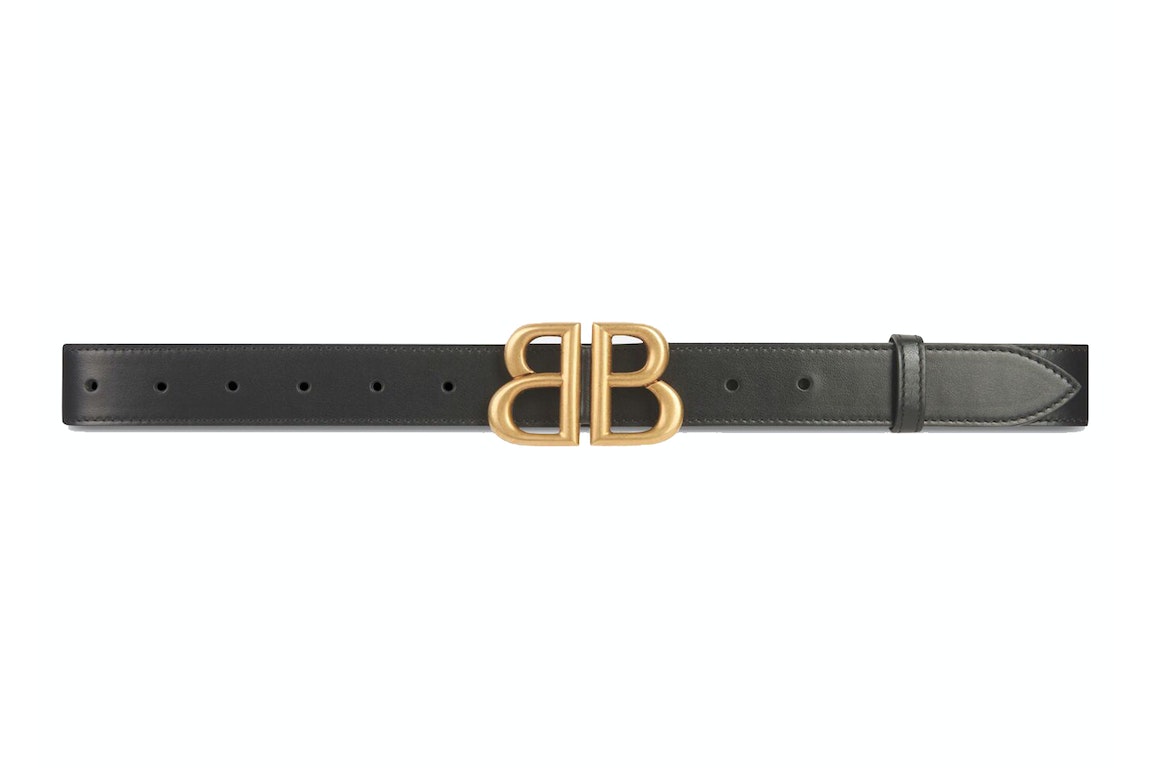 Pre-owned Gucci X Balenciaga The Hacker Project Large Bb Belt Black