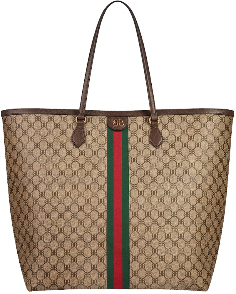 Gucci x Balenciaga The Hacker Project Graffiti Large Tote Bag Beige in  Canvas/Leather with Gold-tone - US