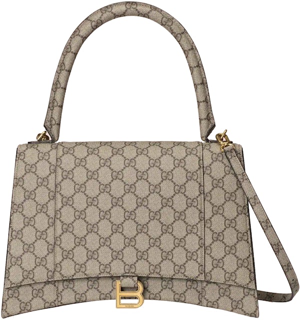 Hourglass handbag Gucci X Balenciaga Beige in Cotton - 21778718