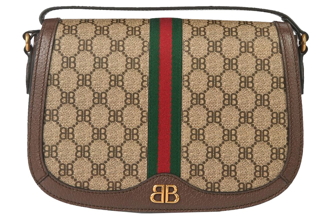Pre-owned Gucci X Balenciaga The Hacker Project Medium Shoulder Bag Beige