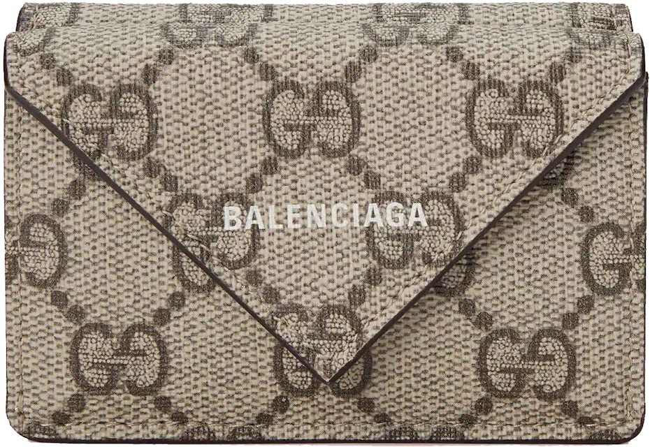 Gucci x Balenciaga The Hacker Project Papier Mini Wallet Beige/Ebony in  Canvas - US