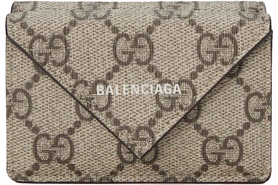 Gucci x Balenciaga The Hacker Project Papier Mini Wallet Beige/Ebony in  Canvas - US