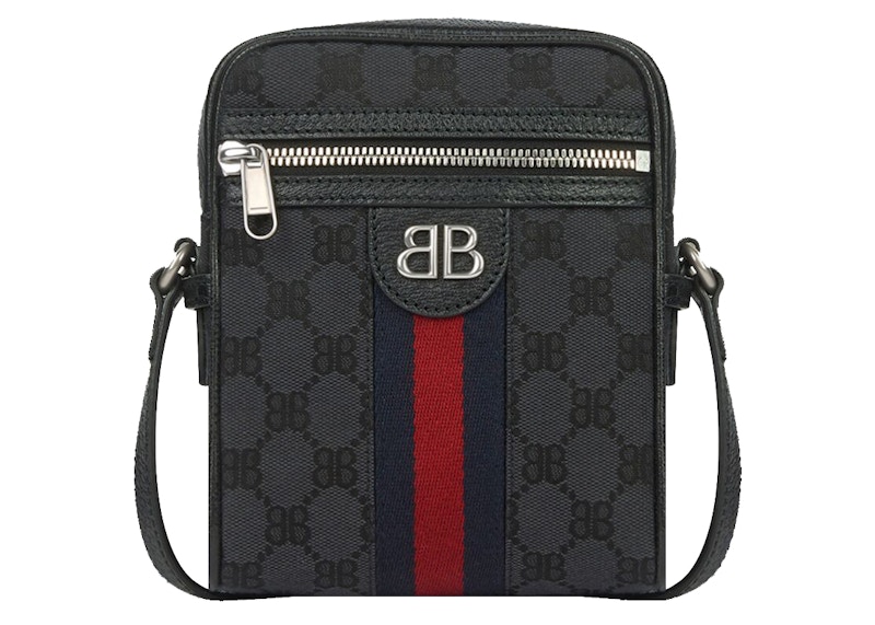 Gucci x Balenciaga The Hacker Project Shoulder Zip Bag Black in