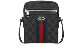 Gucci x Balenciaga The Hacker Project Shoulder Zip Bag Black