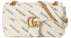 Gucci x Balenciaga The Hacker Project Small GG Marmont Bag White
