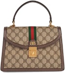 Hourglass handbag Gucci X Balenciaga Beige in Cotton - 21778358