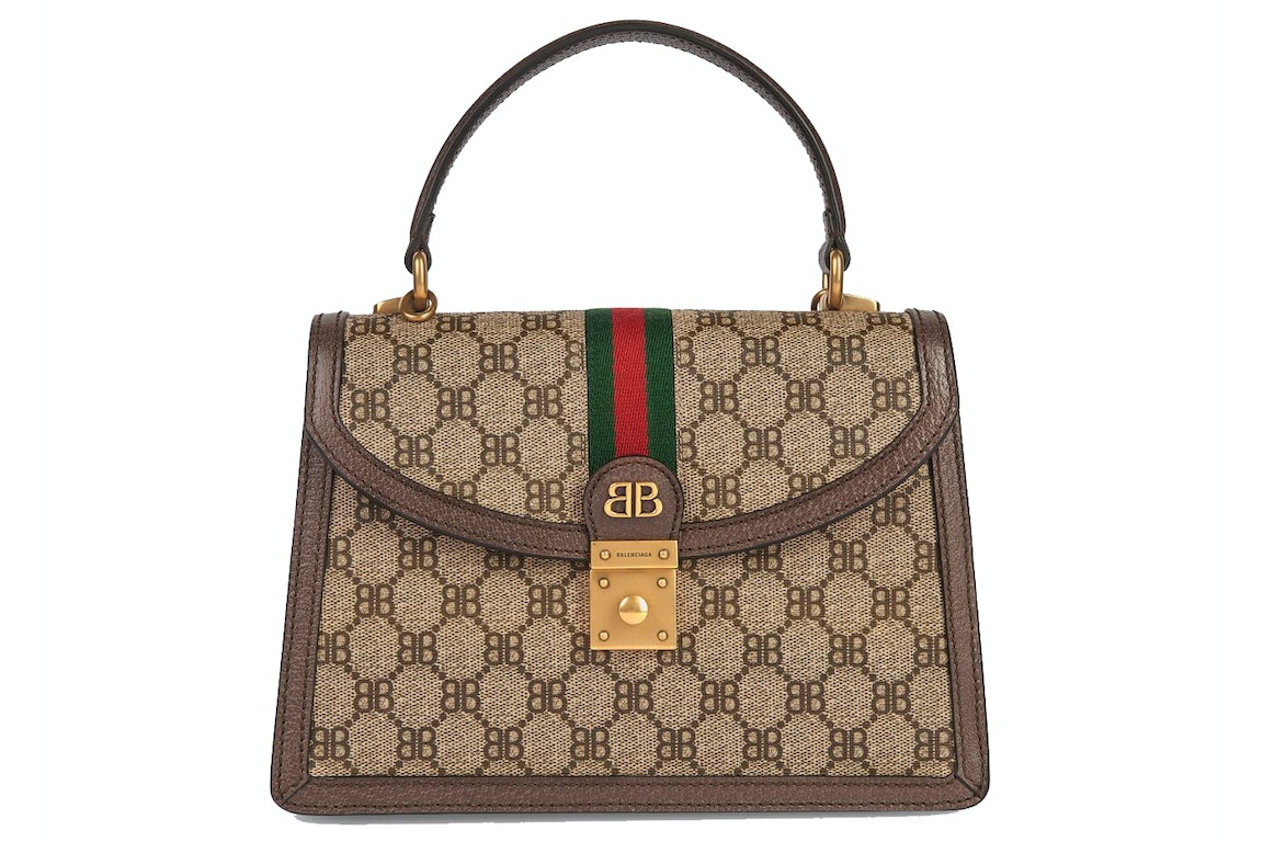 Pre-owned Gucci X Balenciaga The Hacker Project Small Handbag Beige