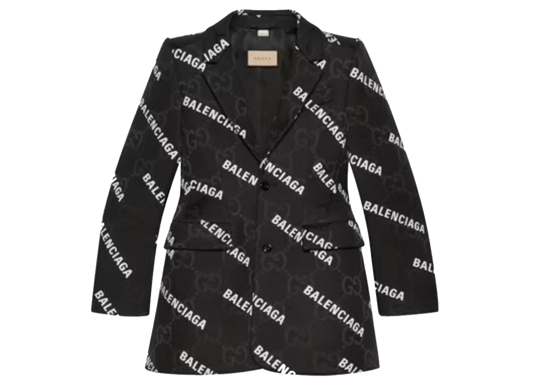 Pre-owned Gucci X Balenciaga The Hacker Project Canvas Jacket Black