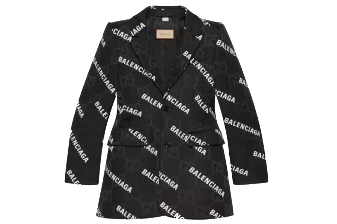 Pre-owned Gucci X Balenciaga The Hacker Project Canvas Jacket Black