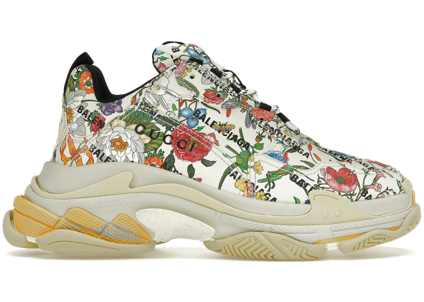 Gucci x Balenciaga The Hacker Project Triple S Flora Print Men's
