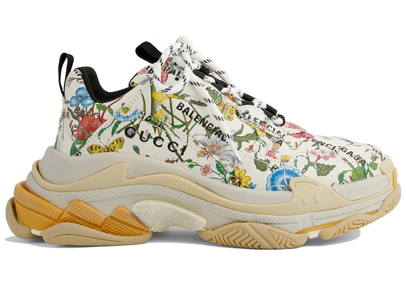 Gucci x Balenciaga The Hacker Project Triple S Flora Print