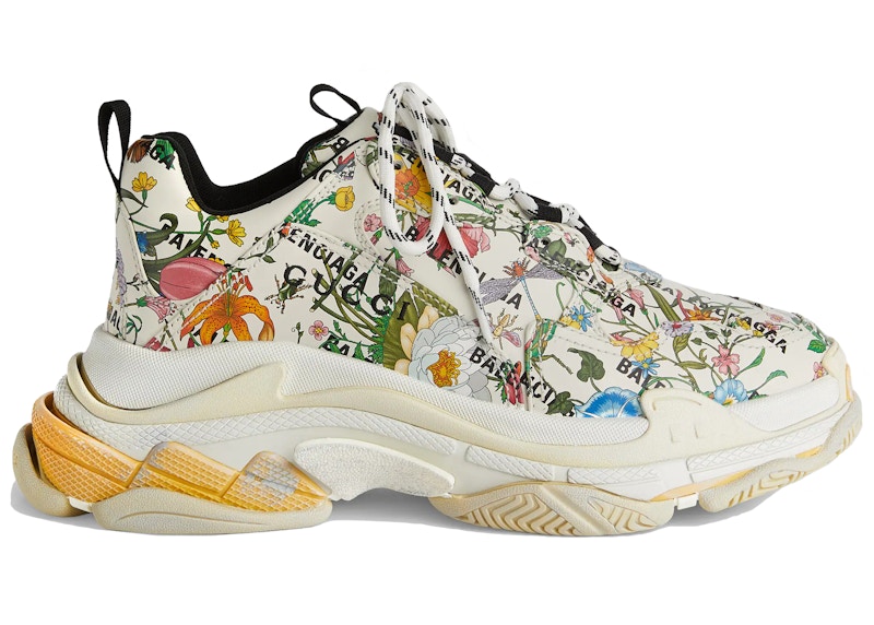 Gucci x Balenciaga The Hacker Project Triple S Flora Print Men's