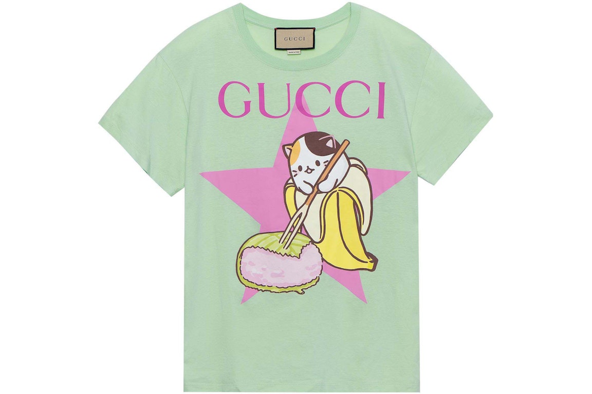 Pre-owned Gucci X Bananya Printed T-shirt Green