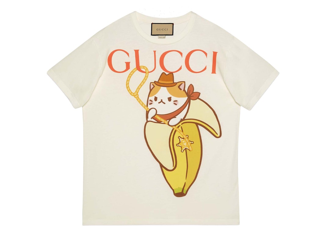 Pre-owned Gucci X Bananya Printed T-shirt White