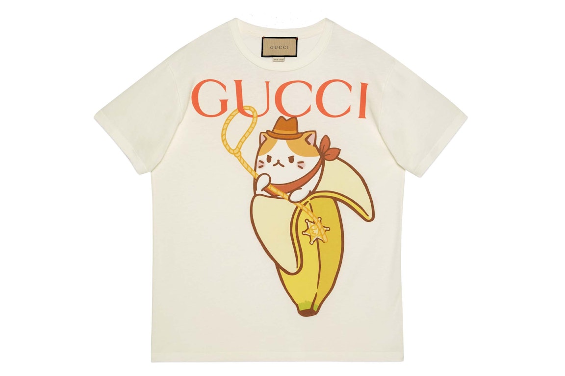 Pre-owned Gucci X Bananya Printed T-shirt White