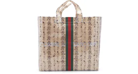 Gucci x Comme des Garcons Paper Tote Bag Floral Vinyl Clear
