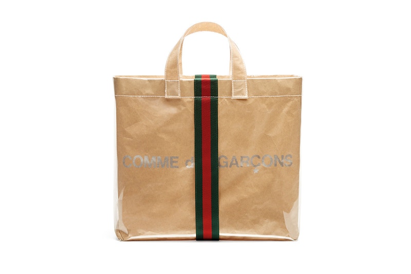 des Garcons Paper Tote Bag Vinyl Clear 