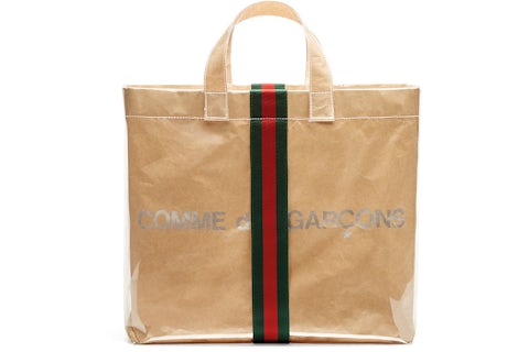 Gucci x Comme des Garcons Paper Tote Bag Vinyl Clear in Plastic