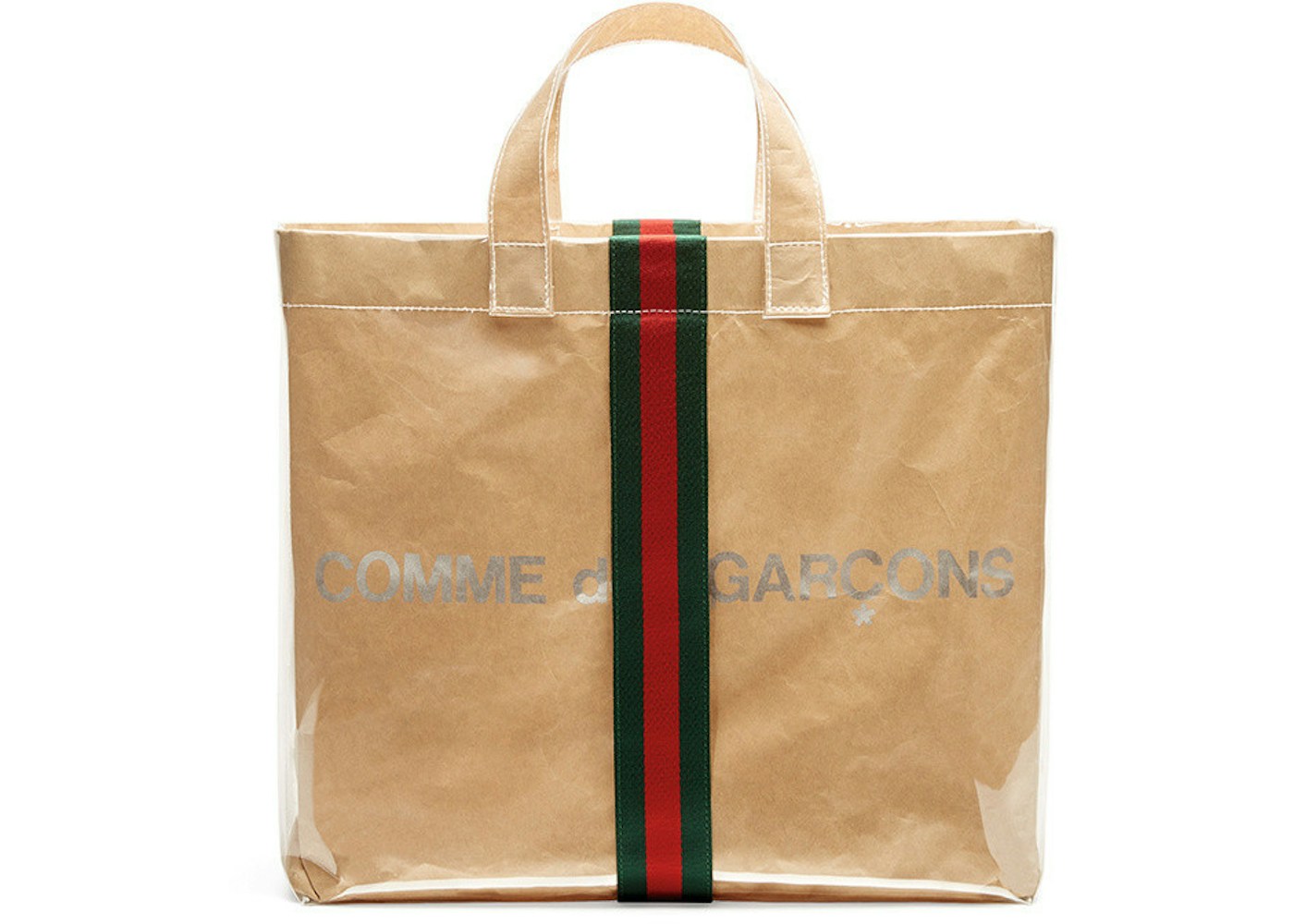 Gucci X Comme Des Garcons Paper Tote Bag Vinyl Clear In Plastic Paper Gucci X Comme Des Garcons Paper Tote Bag Vinyl Clear In Plastic Paper