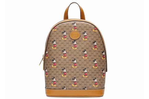 Gucci x Disney Backpack Mini GG Supreme Mickey Mouse Small Beige
