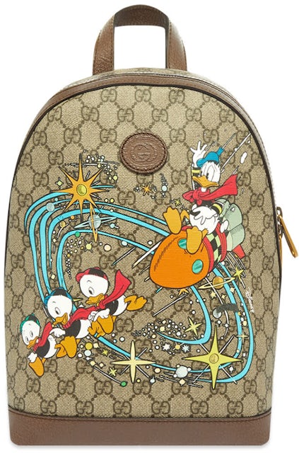 Gucci x Disney Backpack Mini GG Supreme Mickey Mouse Medium Beige in Coated  Canvas/Leather with Antique Gold-tone - GB