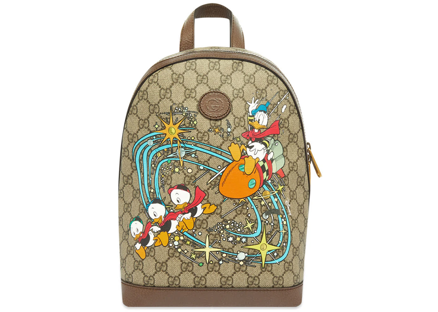 Gucci x Disney Donald Duck Backpack Mini GG Supreme Beige/Ebony