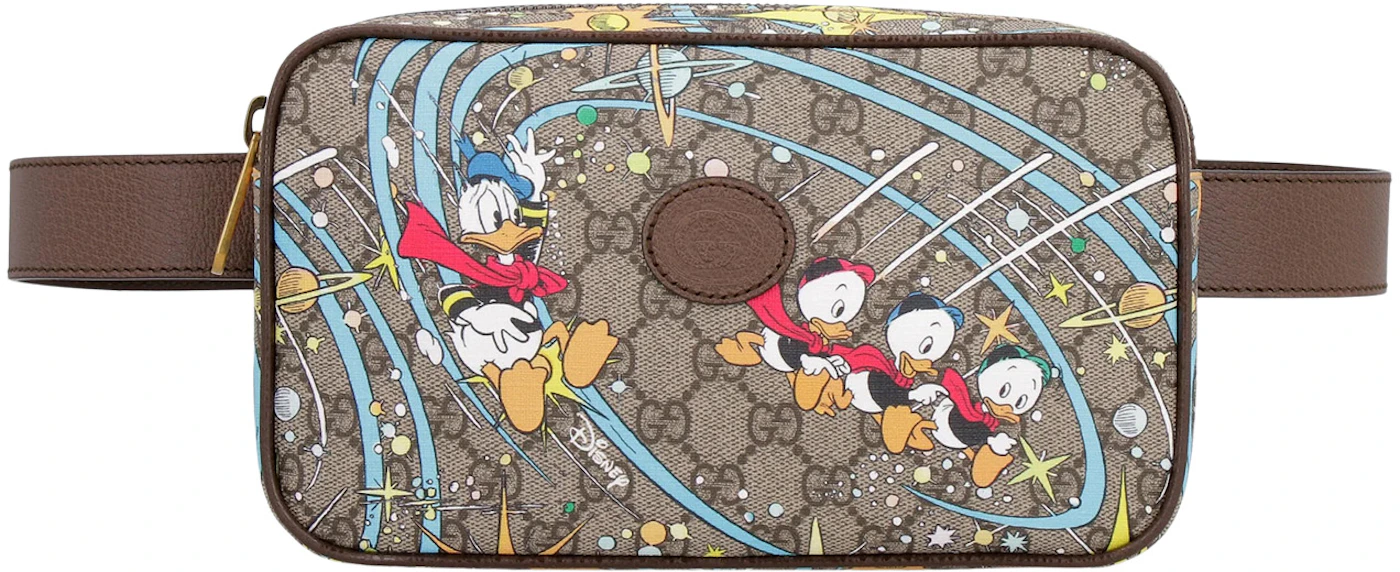 Gucci x Disney Donald Duck GG Supreme Belt Bag Beige/Ebony in Coated ...