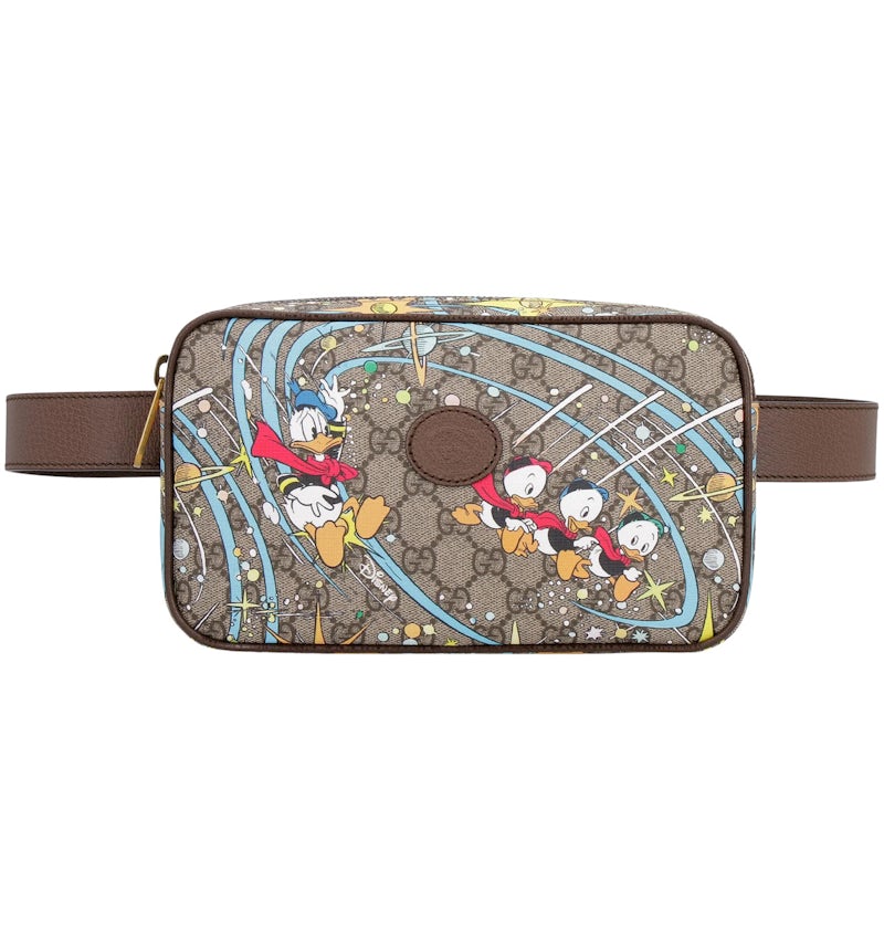 Gucci x Disney Donald Duck Sac ceinture GG Supreme Beige/Ébène