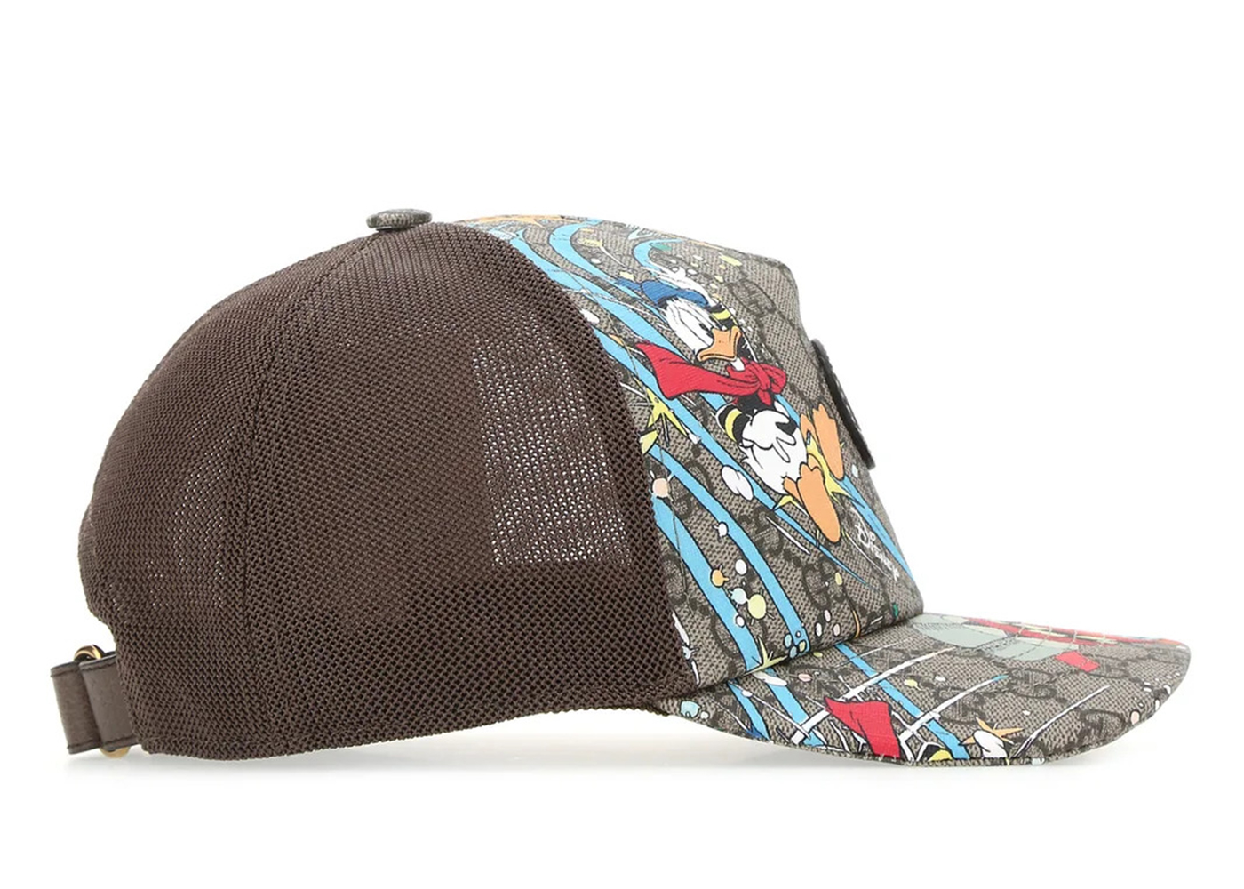 Gucci x Disney Donald Duck Print Trucker Cap Ebony/Beige