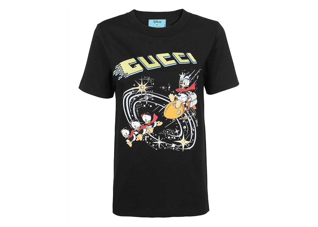 Pre-owned Gucci X Disney Donald Duck Rocket T-shirt Black/multi