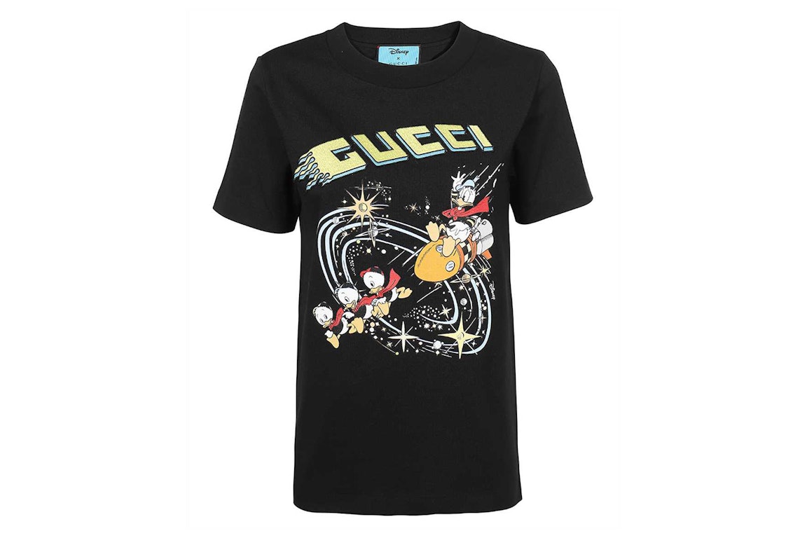 Pre-owned Gucci X Disney Donald Duck Rocket T-shirt Black/multi