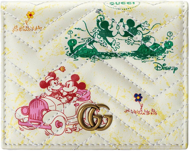 Gucci x Disney Wallet Mini GG Supreme Mickey Mouse Beige