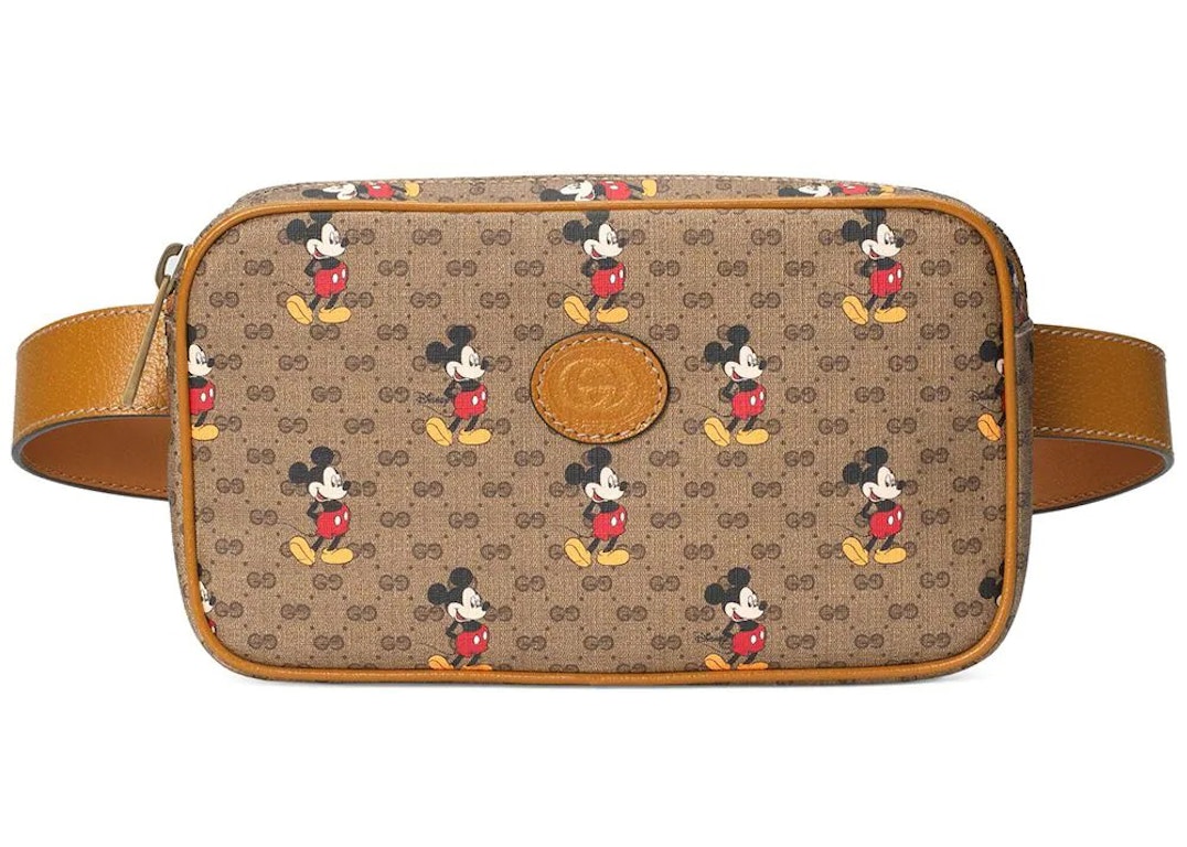 Pre-owned Gucci X Disney Gg Supreme Belt Bag Beige