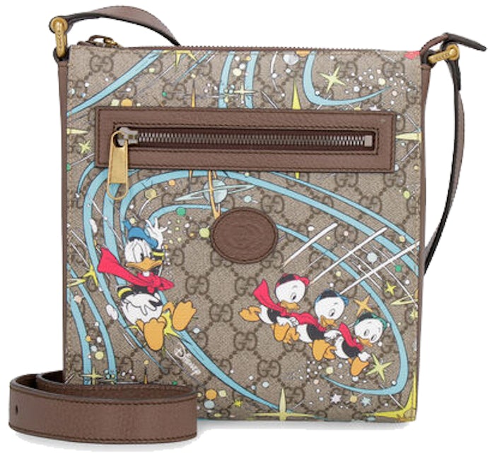 Gucci x Disney Beige GG Supreme Canvas and Leather Donald Duck