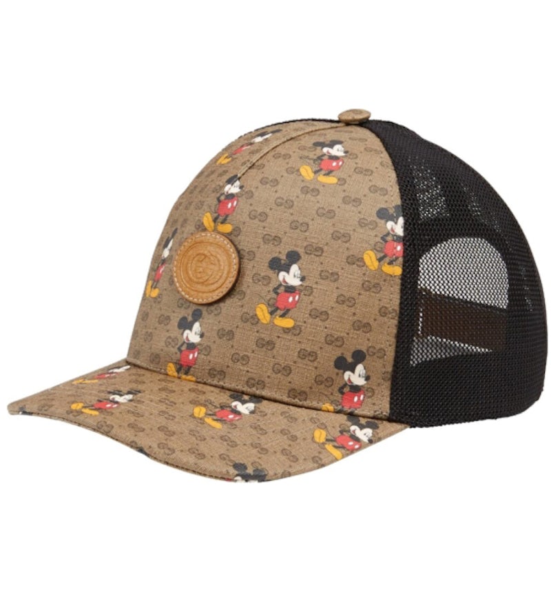 Gucci x Disney Mickey Mouse Print Trucker Hat GG Canvas Brown US