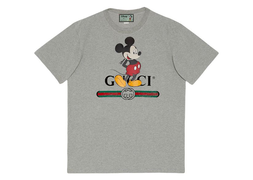 Gucci x Disney Oversized Logo-Print T-shirt Grey Men's - US
