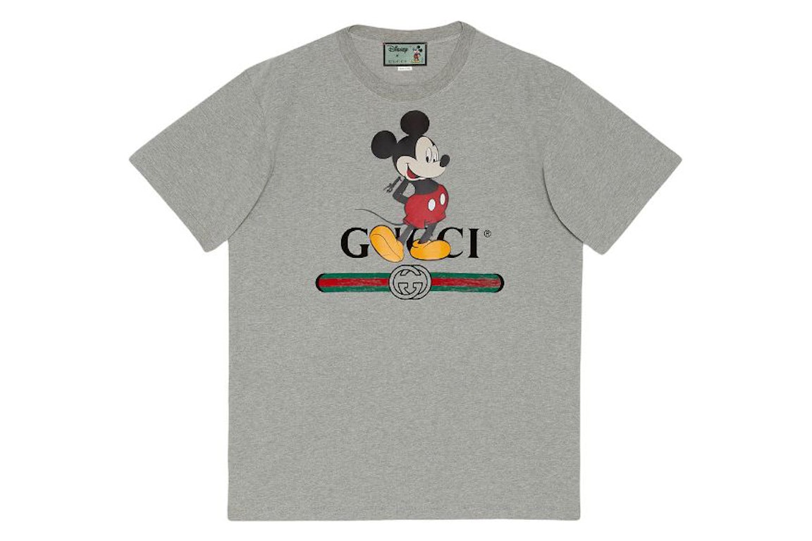 Pre-owned Gucci X Disney Oversized Logo-print T-shirt Grey