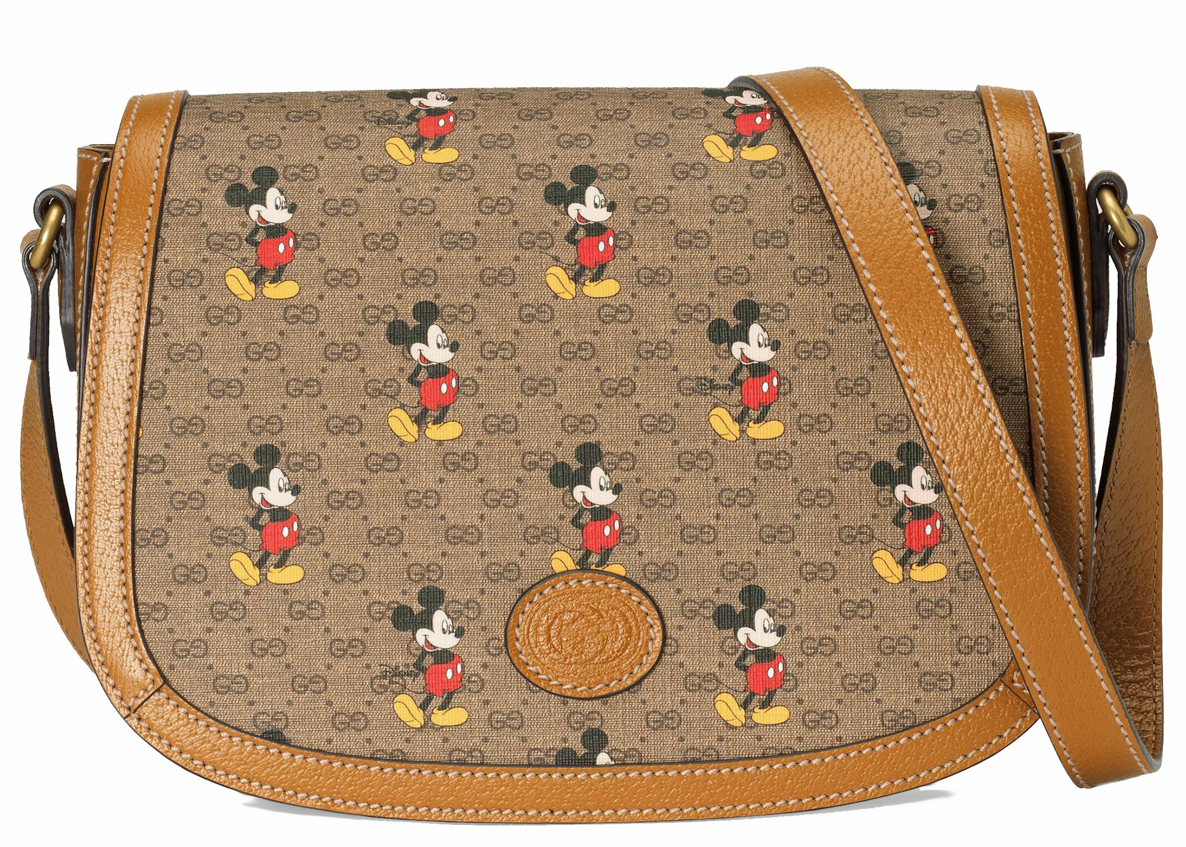 Produce Salón Recepción Gucci x Disney Shoulder Bag Mini GG Supreme Mickey Mouse Small Beige in  Coated Canvas/Leather with Antique Gold-tone - US