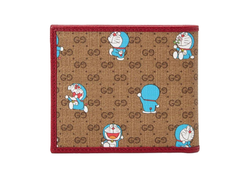 Gucci x Doraemon Bifold Wallet Ebony/Beige in Canvas