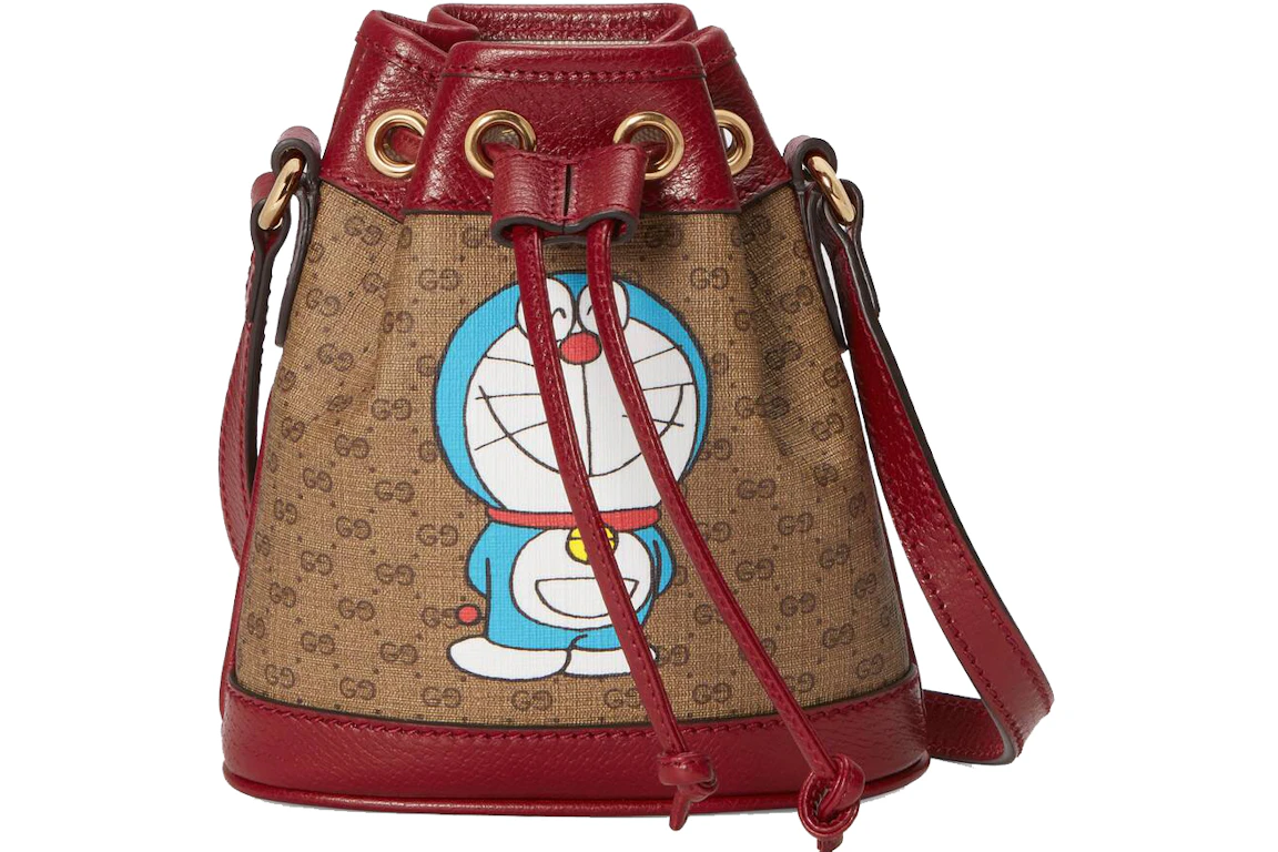 Gucci x Doraemon Bucket Bag Mini Ebony/Beige