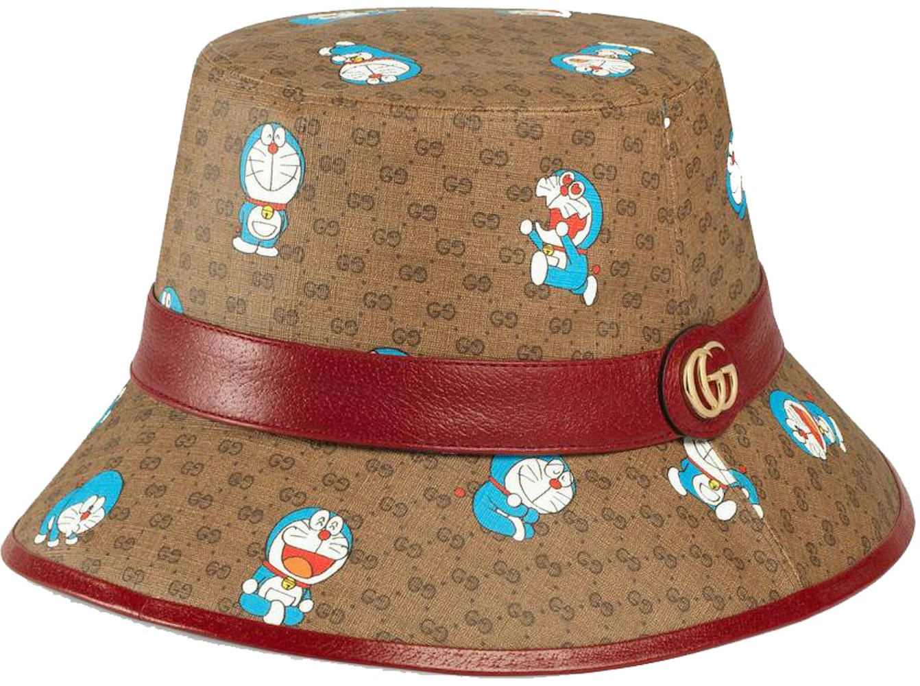 Doraemon Hat in Canvas with Gold-tone