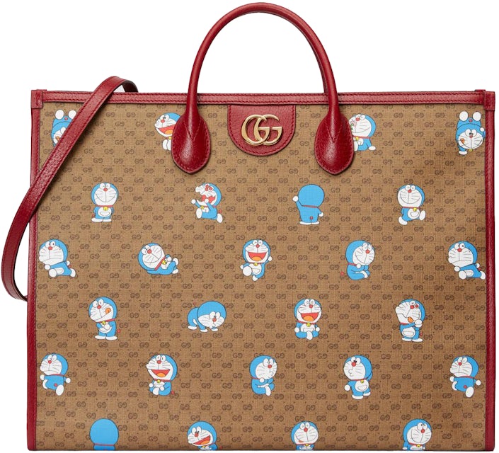 Gucci x Doraemon Vintage GG Supreme Monogram Bucket Bag